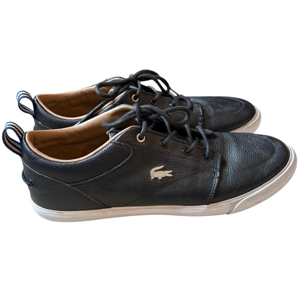 Lacoste Bayliss Black‎ Leather Sneakers Size 10